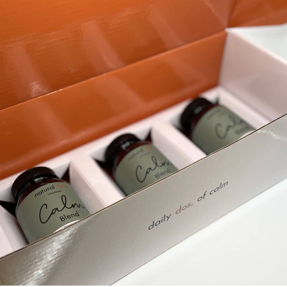CBDA Calm Blend softgels boxed