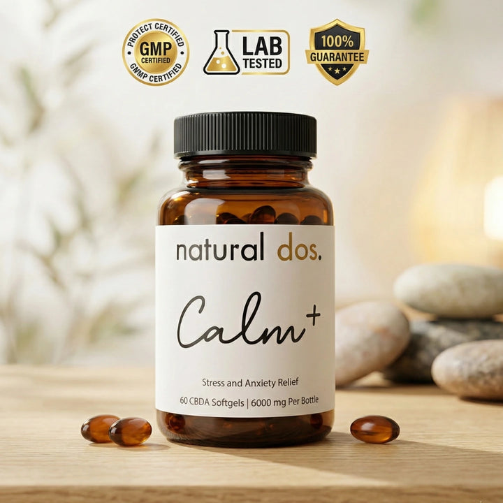 Calm+ CBDA Softgels for stress, anxiety & sleep