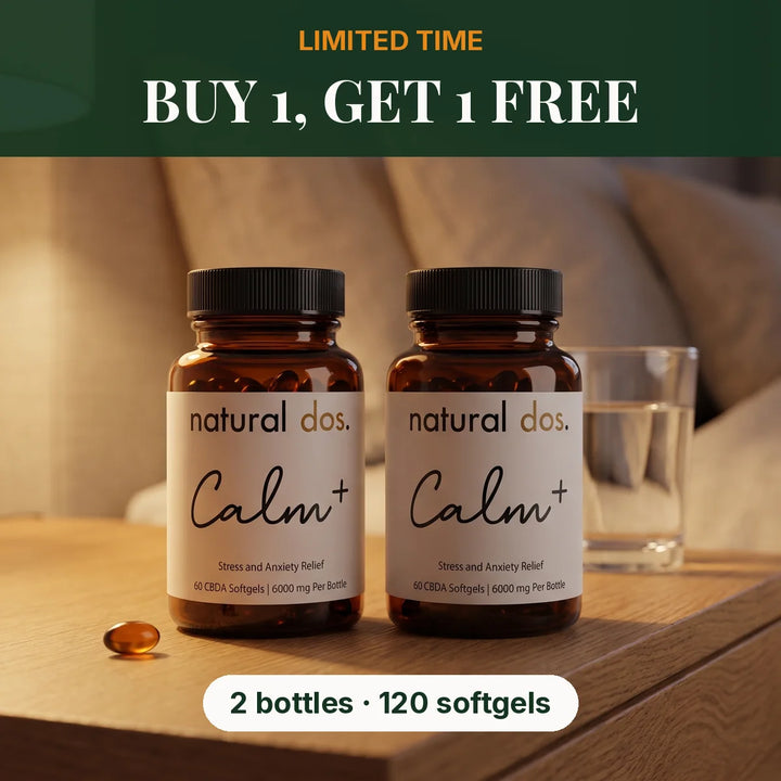 Calm+ C🐝DA Softgels for Stress, Anxiety & Sleep